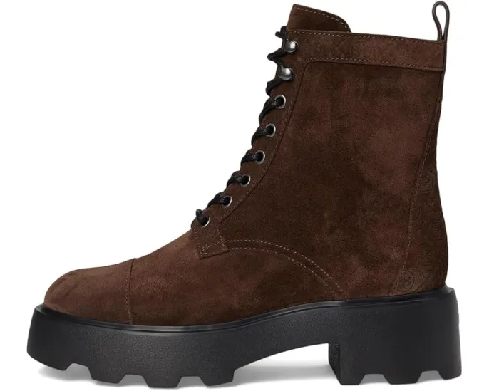 Ботинки Tory Burch Monogram Lug с миндалевидным носком и шнуровкой