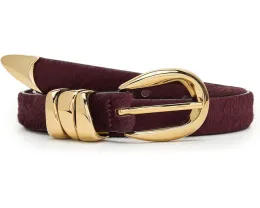 Ремень Madewell с тремя металлическими шлевками из кожи теленка