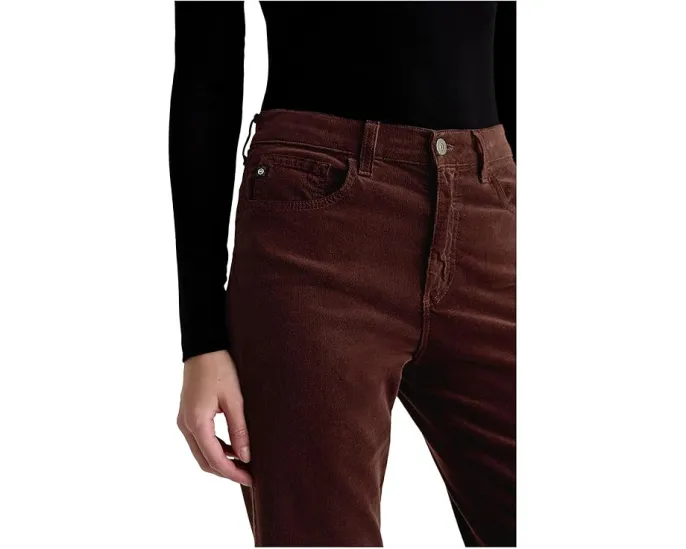 Прямые джинсы AG Jeans Brinley со средней посадкой в цвете Coffee Bean