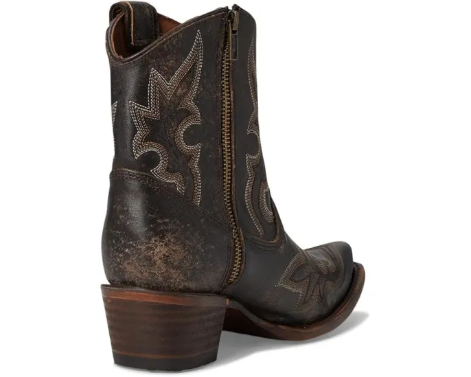 Ботинки Corral Boots L5917 с боковой молнией и вышивкой черно-коричневого цвета