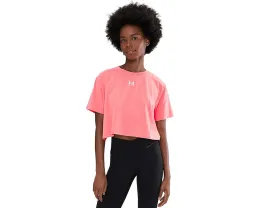 Футболка Under Armour Rival Boxy Tee Wash с графическим принтом и укороченным кроем