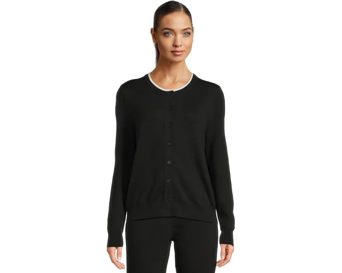 Кардиган Elliott Lauren Modal Knits на пуговицах с двойным воротником