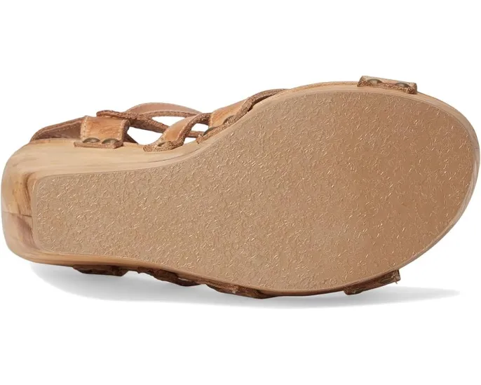 Сандалии Juliana II от Bed Stu на танкетке с ремешками и деревянным каблуком