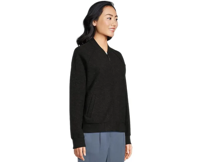 Eileen Fisher легкая жакет из валяной шерсти со стойкой и карманами