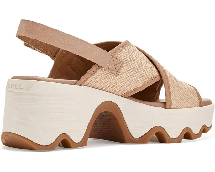 Сандалии SOREL Kinetic Aura Slingback Txt с текстильным верхом и квадратным каблуком