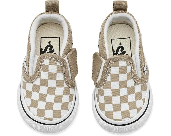 Детские кеды Vans Slip-On V клетчатые без шнуровки