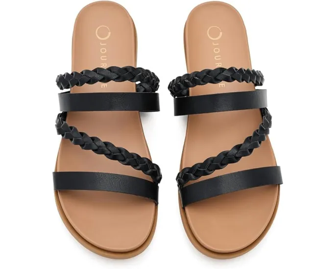 Сандалии Colette с переплетенными ремешками от Journee Collection