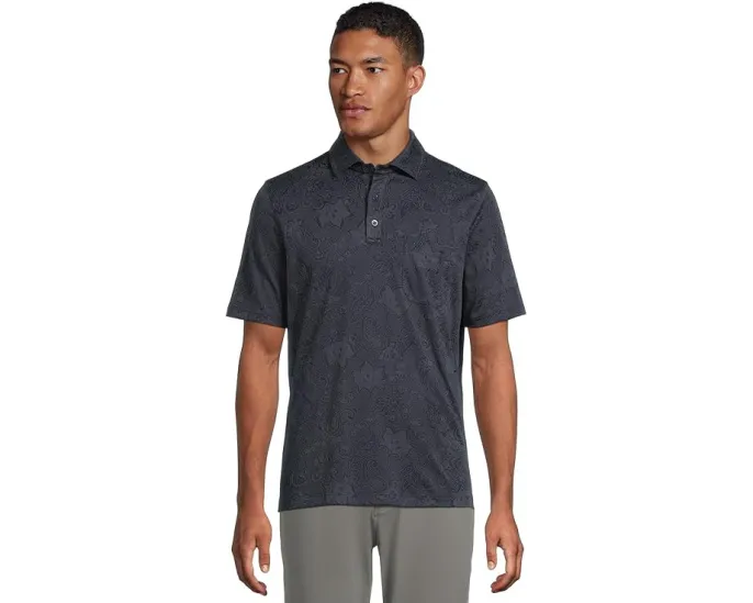 Поло Johnston & Murphy с узором пейсли и жаккардом из хлопка и полиэстера