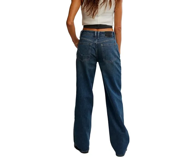 Джинсы Free People Tennessee Low Rise Bf с поясом на шлевках и пятью карманами