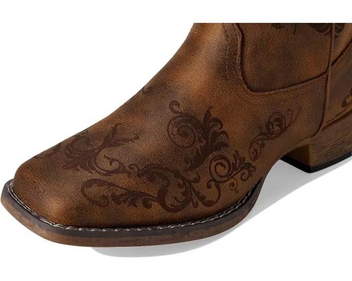 Ковбойские сапоги Roper Bailey Laser с лазерной гравировкой и квадратным носком