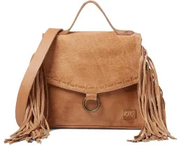 Сумка Bed Stu Hidden через плечо из кожи с бахромой