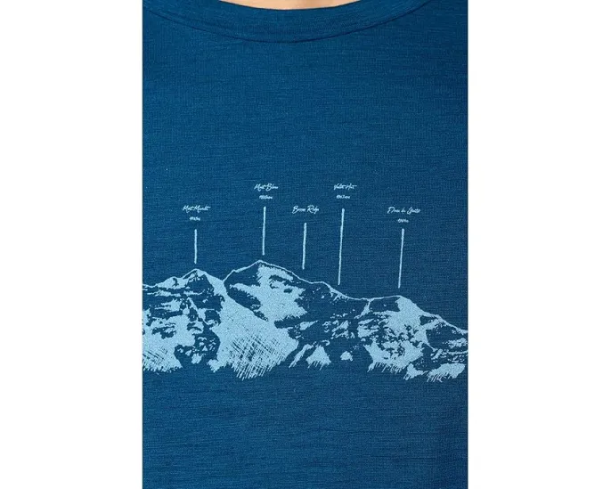 Футболка Icebreaker Merino 150 Tech Lite с коротким рукавом и принтом The Peaks