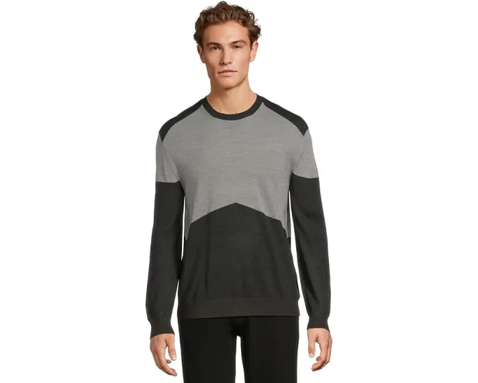 Свитер Armani Exchange из шерстяной смеси с цветными блоками