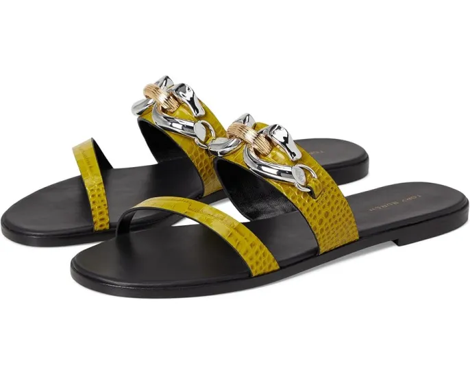 Сланцы Tory Burch Jessa Two Band с двойным ремешком и кожаной подошвой