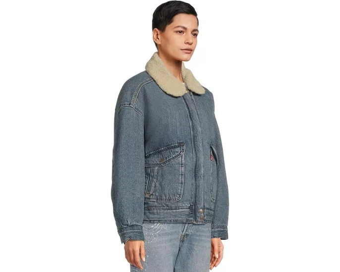 Куртка-бомбер Levi's® Premium Sherpa с воротником под искусственный мех