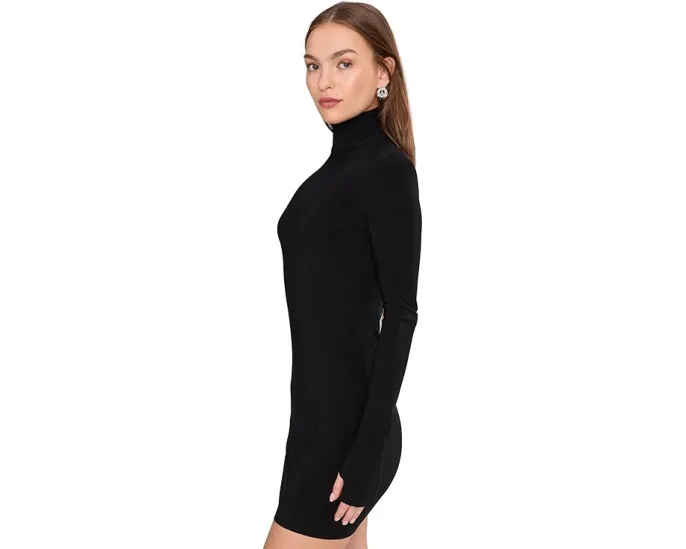 Мини-платье Norma Kamali с длинным рукавом и водолазкой