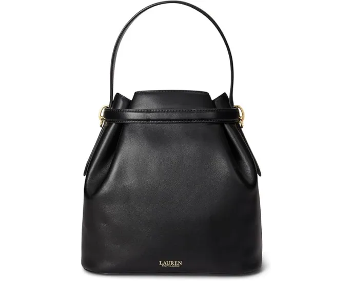 Сумка-ведро Lauren Ralph Lauren из натуральной кожи Blaike среднего размера