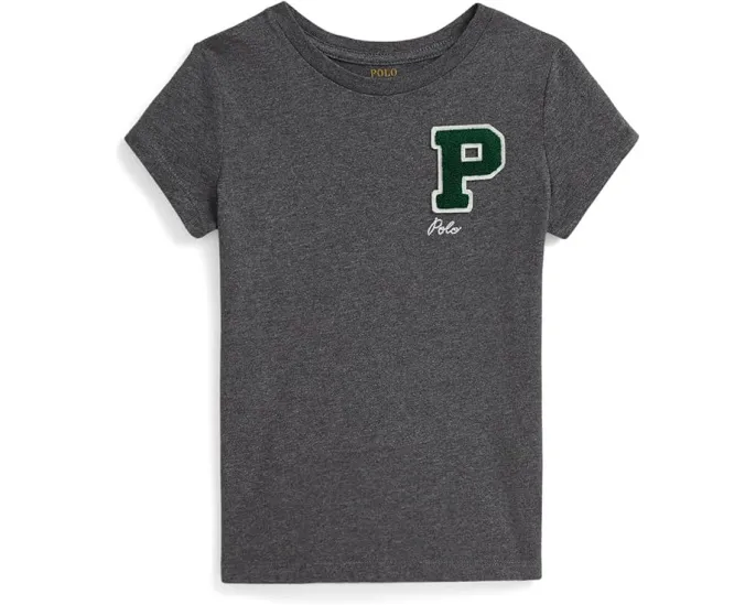 Детская футболка Polo Ralph Lauren Kids из хлопкового джерси с нашивкой Letterman