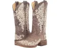Ковбойские сапоги Corral Boots A2663 с цветочной строчкой и квадратным носком