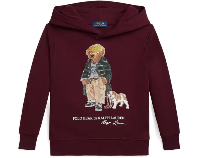 Толстовка Polo Ralph Lauren Kids с капюшоном и принтом Polo Bear из мягкого флиса для малышей