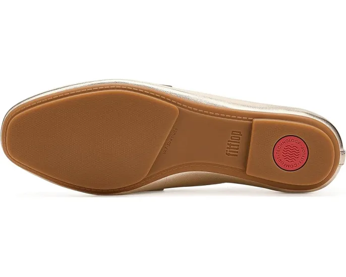Лоферы FitFlop Delicato из мягкой металлизированной кожи