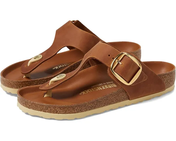 Сандалии Birkenstock Gizeh Big Buckle на пробковой стельке с анатомической поддержкой