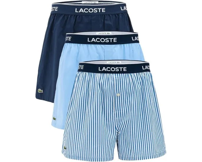 Набор из 3 боксеров Lacoste из хлопкового поплина