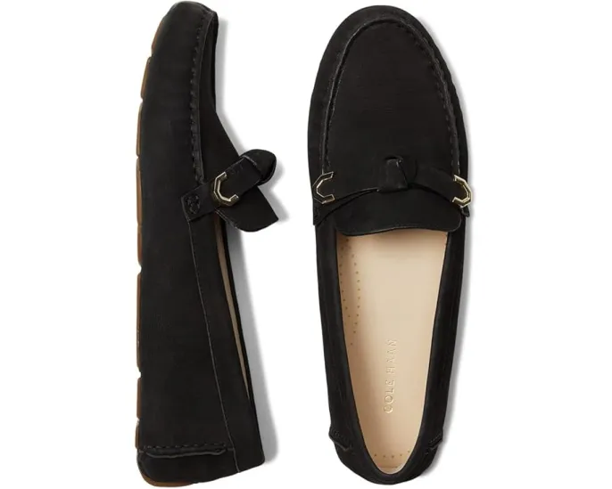 Лоферы Cole Haan Evelyn Bow Driver с бантом и искусственным мехом