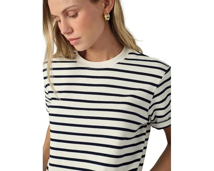 Футболка Joe's Jeans The Boxy Tee с полосками и коротким кроем