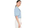 Короткий джинсовый жакет Puff Sleeve Cropped Denim Trucker от Liverpool Los Angeles