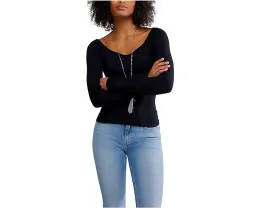 Топ Free People Sleek Rib Layering с очень широким вырезом