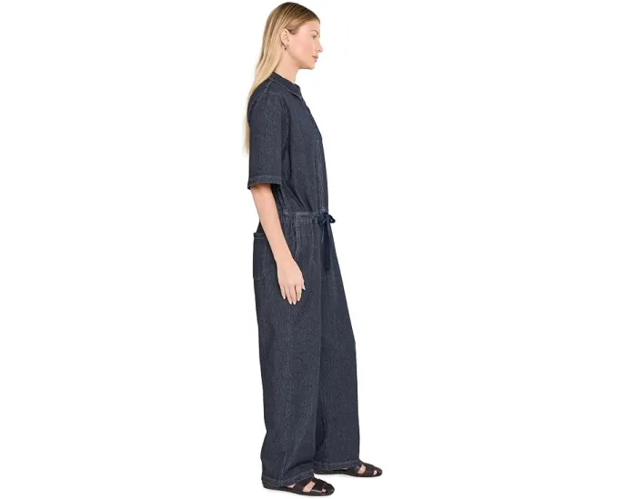 Комбинезон Organic Cotton Indigo Knit из хлопка с классическим воротником Eileen Fisher