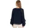 Петит блузка Lauren Ralph Lauren с воланами из жатого жоржета