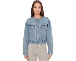 Короткая куртка-тракер Levi's Premium Collarless Shrunken 90s без воротника