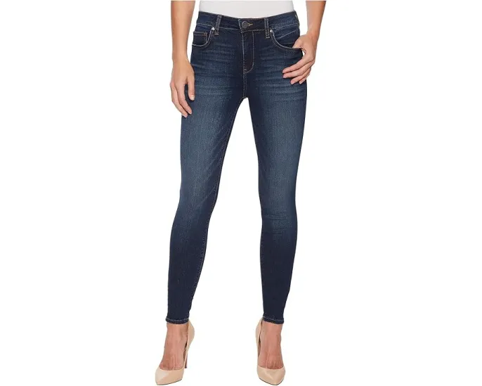 Джинсы KUT from the Kloth Mia с завышенной талией и укороченным skinny-кроем