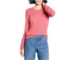 Хлопковый свитер NIC+ZOE с круглой горловиной и резинкой