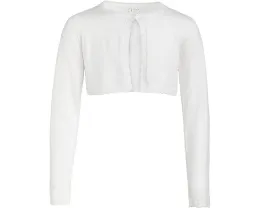 Короткий кардиган Cropped Cardigan с ажурной отделкой и длинными рукавами