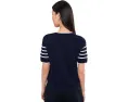 Petite Short Sleeve Crew Neck Sweater