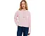 Textured Cotton Long Sleeve Shirttail Hoodie Sweatshirt