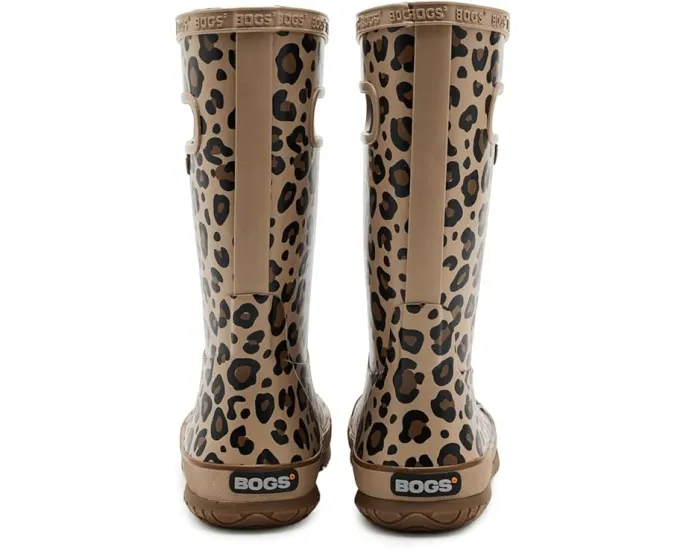 Детские сапоги Bogs Kids Rain Boot Leopard с защитой от запаха