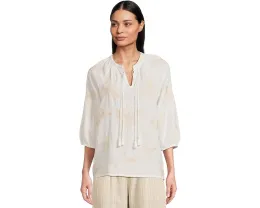 Блуза Johnny Was Koleen с вышивкой бабочек и объемными рукавами