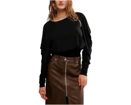 Блуза Moxie с длинным рукавом от Free People на запах с объемными плечами