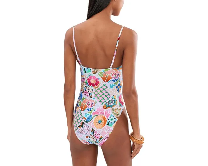 Купальник цельный Seafolly BeachBohème с квадратным вырезом и внутренним бюстгальтером