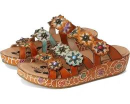 Сандалии L'Artiste by Spring Step Cuddlecake с ручной росписью и клиновидным каблуком