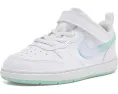 Кроссовки Nike Court Borough Low Fade для малышей White и Arctic Green