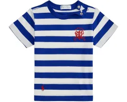 Полосатая футболка Crest из хлопка для младенцев Polo Ralph Lauren
