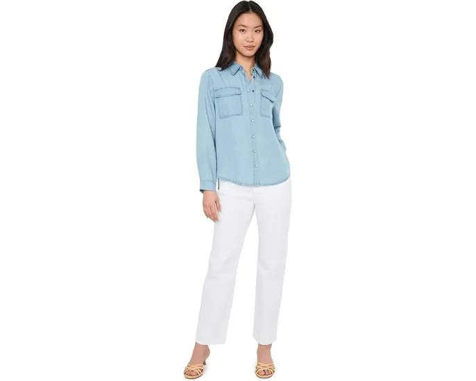 Джинсовая рубашка Liverpool Los Angeles с длинным рукавом и карманами