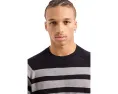 Свитер Armani Exchange Ax Striped в полоску с круглым вырезом