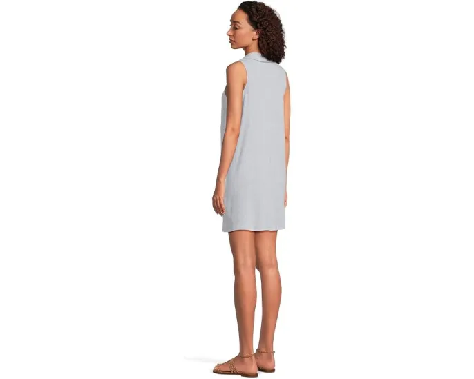 Платье без рукавов с воротником из фактурного трикотажа Lilla P