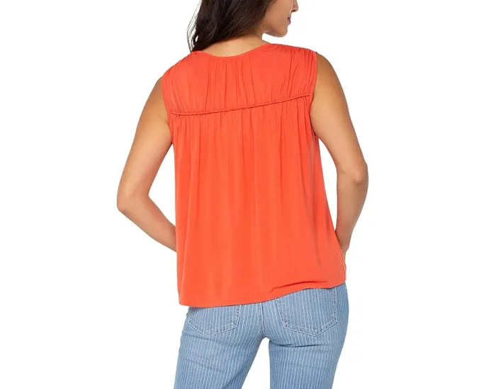 Топ Liverpool Los Angeles без рукавов с драпировкой и сборками из джерси